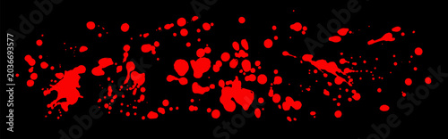 Принти на полотні Blood splatter stain vector banner