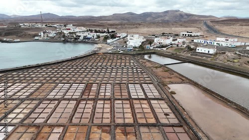 Les marais salants de Salinas del Carmen à Fuerteventura aux canaries