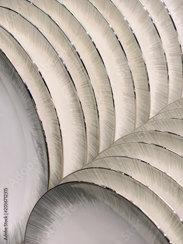 Porcelain plates stacked on store shelves with stylish kitchen tableware arrangement and ceramic household dish collection