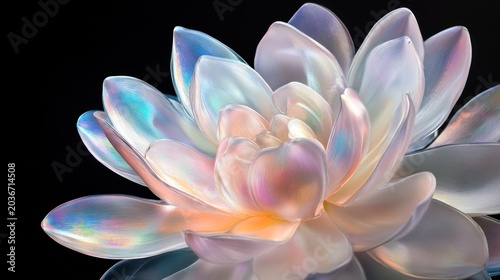 Abstract, vibrant lotus flower close-up;  use for design, poster, or wallpaper