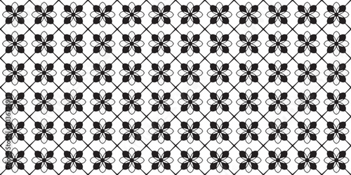 Elegant Symmetrical Floral Geometric Seamless Pattern