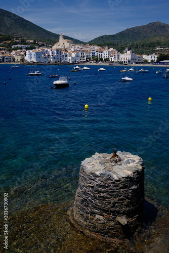 Beautiful mediterranean White Houses of Cadaques Costa Brava Spain