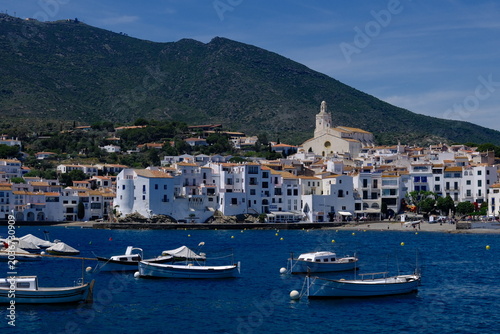 Beautiful mediterranean White Houses of Cadaques Costa Brava Spain