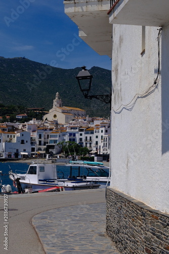Beautiful mediterranean White Houses of Cadaques Costa Brava Spain