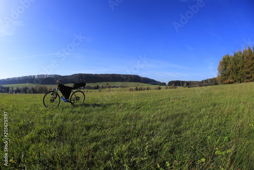 Green autumn landscaped in Czech republicz, Europe