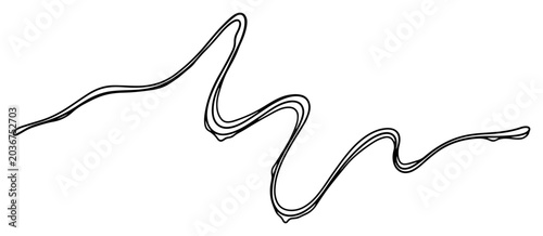Fotografía Wavy pulse line representing sound frequency or abstract vibration in continuous