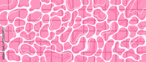 Foto Pink swimming pool water surface top view