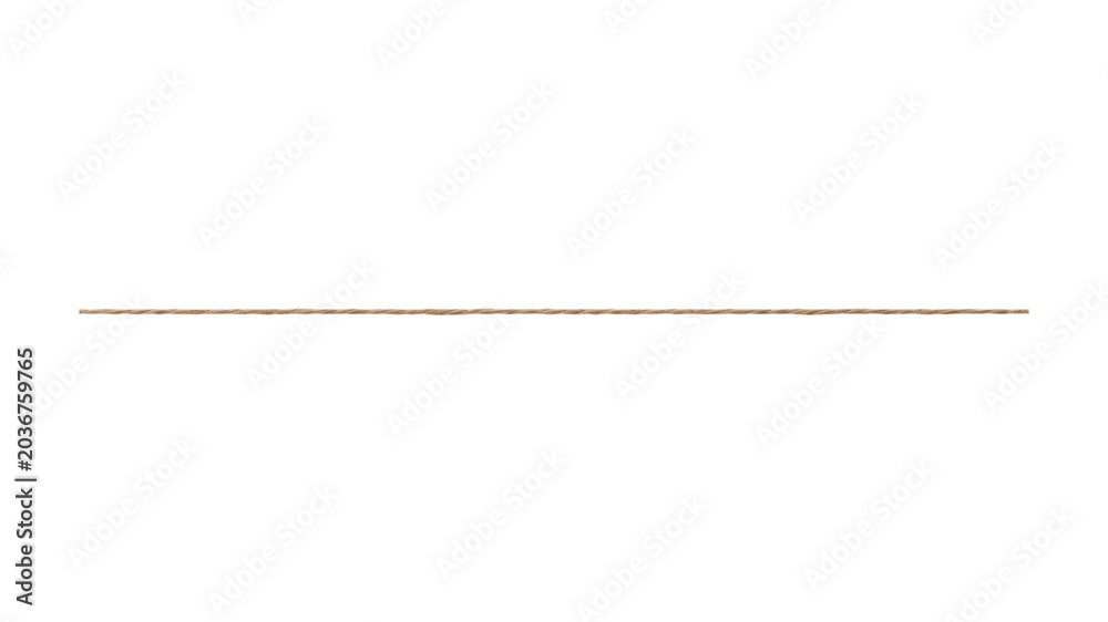 Fototapeta premium PNG Thin brown string line isolated
