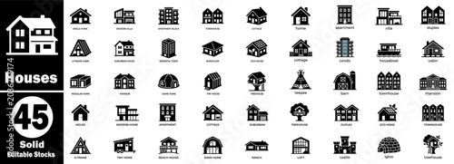 Photos House icon set