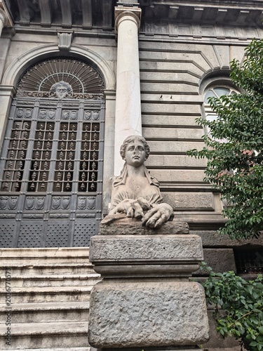 Naples university in the city center, Italy