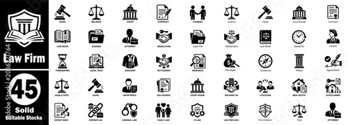 Foto Law firm solid icon