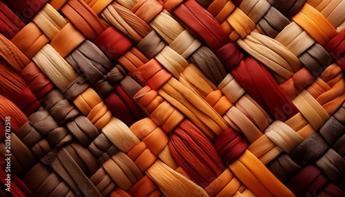 Woven Textures In Warm Autumnal Colors