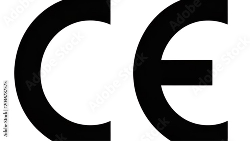 Black ce marking logo symbol for product certification and compliance Vector