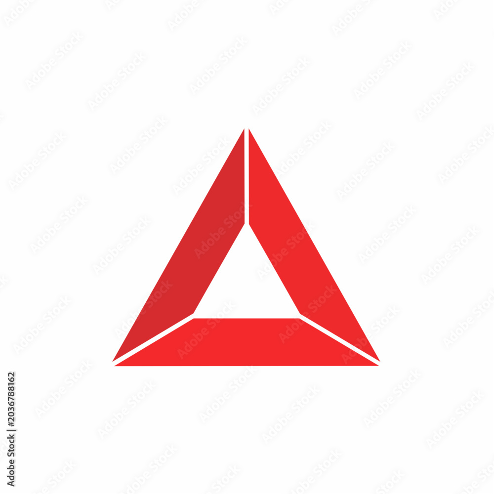 Fototapeta premium Red Triangle Logo