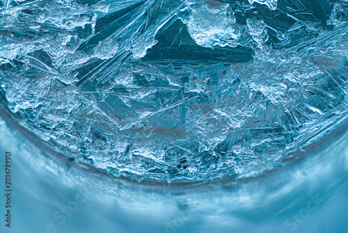 Photography waste crystals grown in a jar