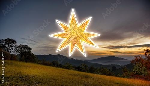 Star Light Drawing Sticker