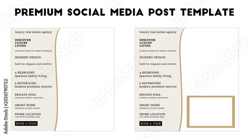 Luxury Real Estate Social Media Post Template Set isolated transparent background, editable vector artwork PNG file, premium property promotion banner collection with EPS Illustrator JPG files