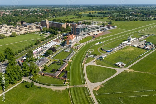 Quadro su tela High resolution aerial drone view of York Racecourse in North Yorkshire England
