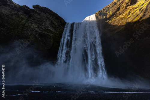 Photos Vue rapprochée de la cascade de Skógafoss en Islande
