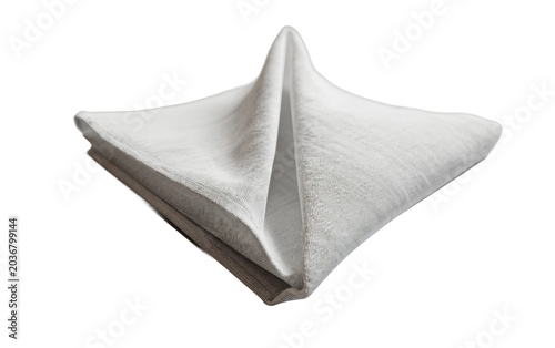 Folded cotton bandana in triangle arrangement showcasing lightweight fabric texture and stylish everyday accessory Isolated on transparent background PNG