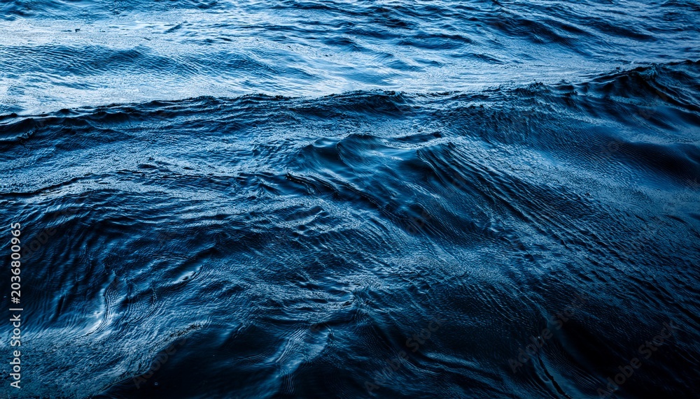 Obraz premium Dark Blue Water Texture Closeup Background