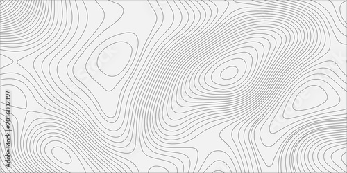 Foto Topographic map background with abstract gray lines