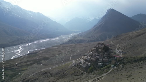 Key Monastery with hill view