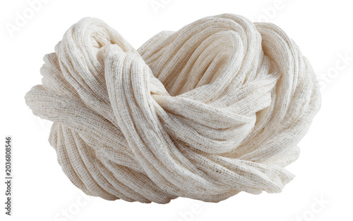 Fashion scarf arranged in endless loop shape showcasing fabric texture and modern clothing style detail Isolated on transparent background PNG
