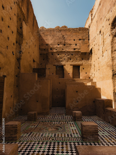 Obraz na plátne Ancient courtyard inside earthen fortress