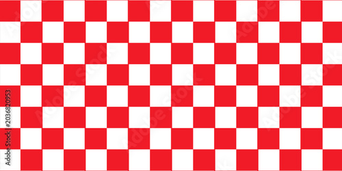Red white tablecloth pattern lines. Gingham seamless pattern. Christmas backgroound. Strokes texture for textile shirt plaid, tablecloth, cloth, blanket, paper, makeup. Checkered print.