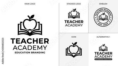Teacher Academy Education Branding Logo.