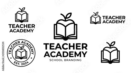 Teacher Academy School Branding Logo Designs.