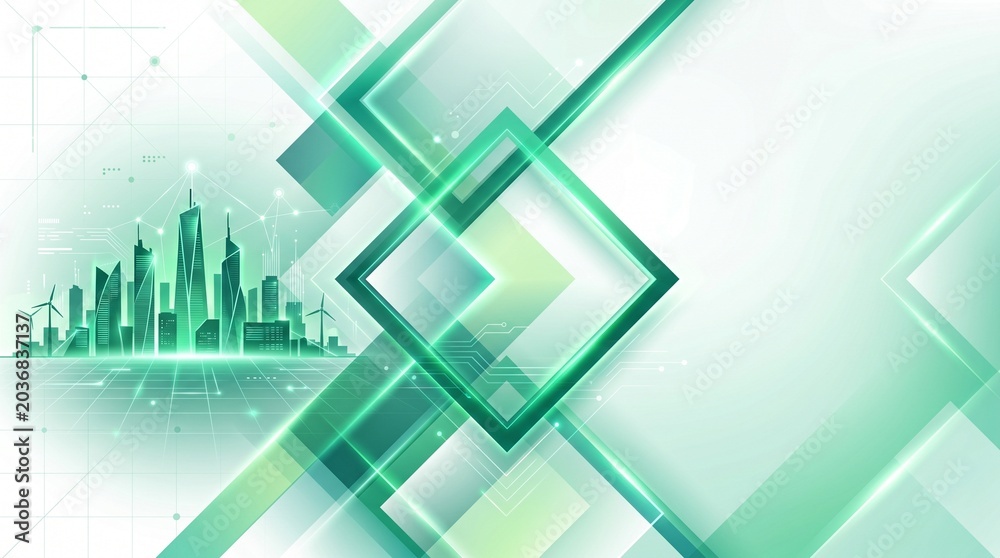 Fototapeta premium Emerald Green Modern Corporate Background Ai Generated