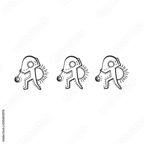 Three identical stylized metal pliers clipart icons.