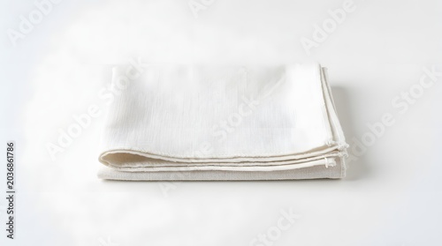 Folded White Premium Textile Samples Stack Isolated on White Background