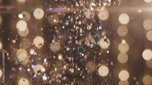 Sparkling Christmas Tree Lights Bokeh Effect Festive Celebration Background.