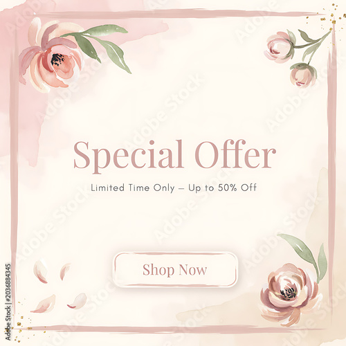 Special Offer Floral Promotion Template