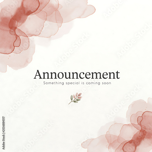 Minimal Announcement Social Media Template