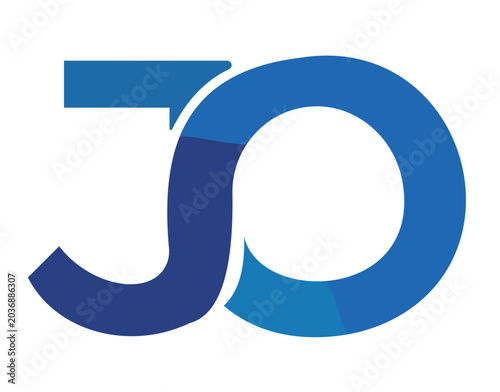 Принти на полотні JO letter jo logo icon