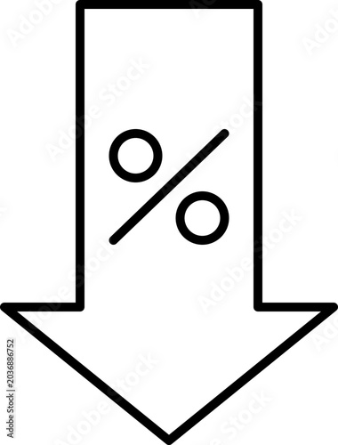 low price outline icon