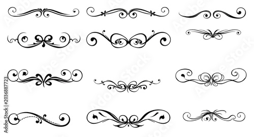 Tableau sur toile curlicues, tracery, engravingstyle, ornamentalism, embellisher, flourishline, de