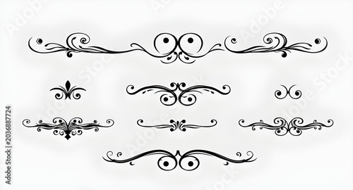 Vászonkép curlicues, tracery, engravingstyle, ornamentalism, embellisher, flourishline, de