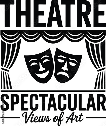 theater masks vector illustration