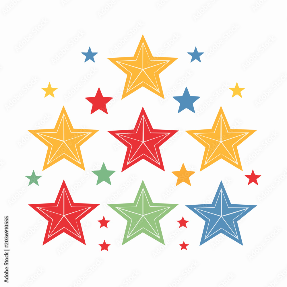 Obraz premium Colorful Star Pattern