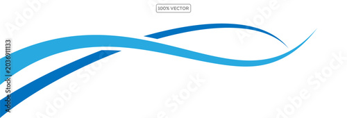 abstract Blue background with waves vector illustration template
