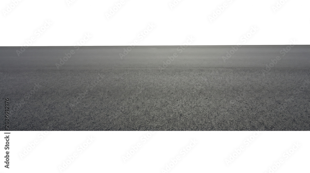 Fototapeta premium Flat gray pavement strip texture transparent background