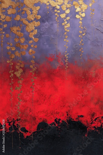 Red Purple Gold Abstract Texture