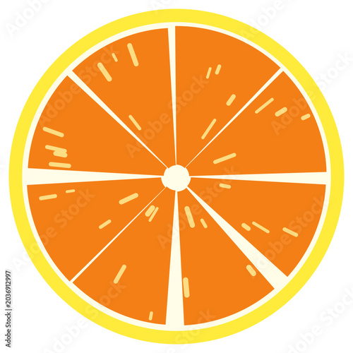 Orange Pie Chart Slices Illustration