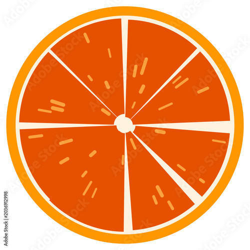 Vibrant Orange Pie Chart Slices Illustration