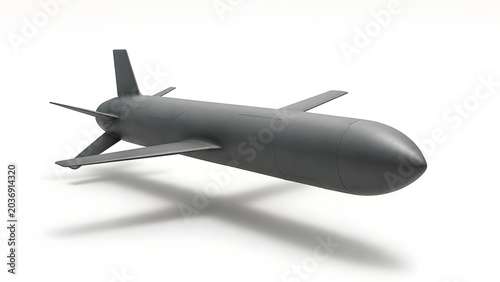 Ultra Realistic Tomahawk Cruise Missile – Modern Defense Aerospace Showcase on White Background